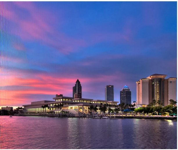 Tampa skyline at dusk