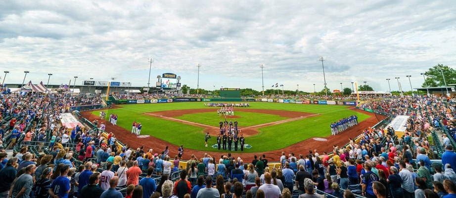 Fans fill the ballpark in downtown Omaha for the Men's College World Series